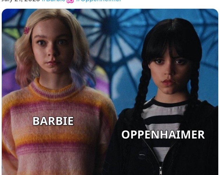 «Барбигеймер»: в Сети шутят над одновременным выходом «Барби» и «Оппенгеймера»