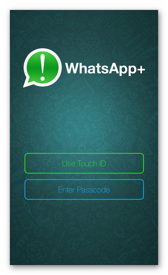 Интерфейс WhatsApp Plus для iPhone